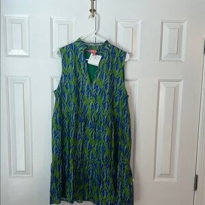 THML Green and Blue Mini Dress